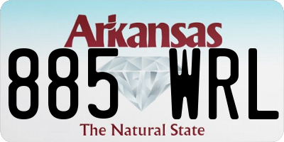 AR license plate 885WRL