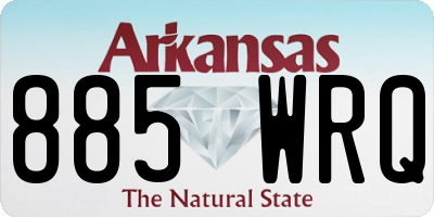 AR license plate 885WRQ