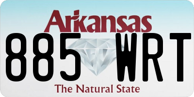 AR license plate 885WRT