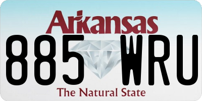 AR license plate 885WRU