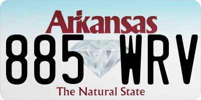 AR license plate 885WRV