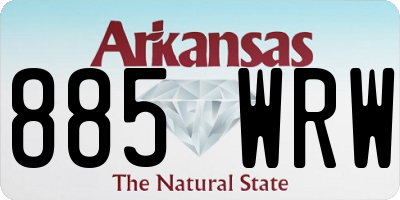 AR license plate 885WRW