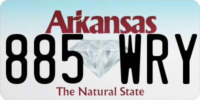 AR license plate 885WRY