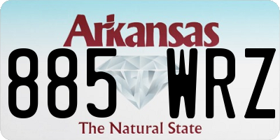 AR license plate 885WRZ