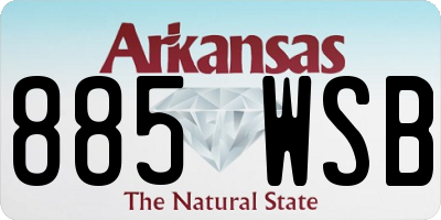 AR license plate 885WSB