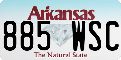 AR license plate 885WSC