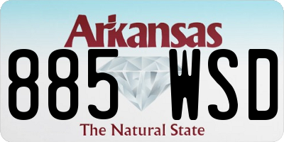 AR license plate 885WSD