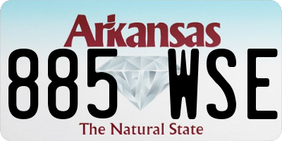 AR license plate 885WSE