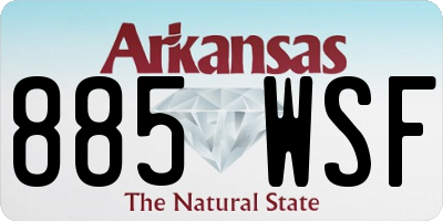 AR license plate 885WSF