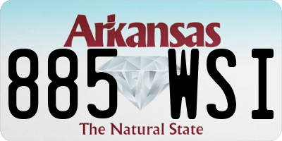 AR license plate 885WSI