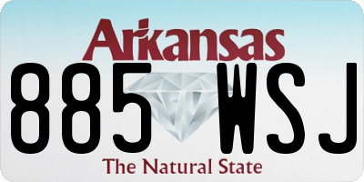 AR license plate 885WSJ