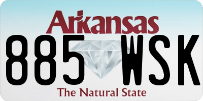 AR license plate 885WSK