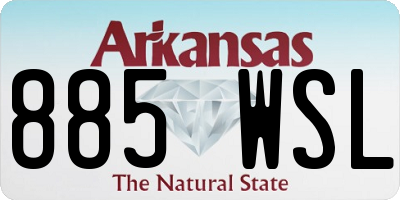 AR license plate 885WSL