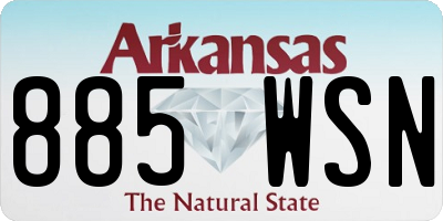 AR license plate 885WSN