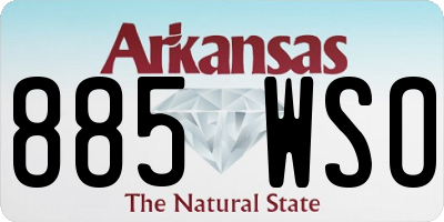 AR license plate 885WSO