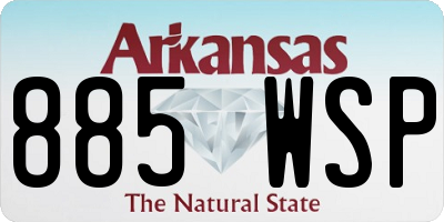 AR license plate 885WSP