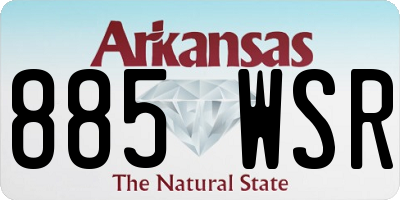 AR license plate 885WSR