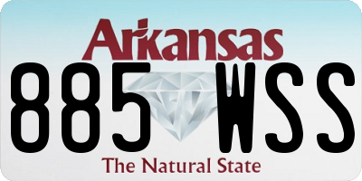 AR license plate 885WSS