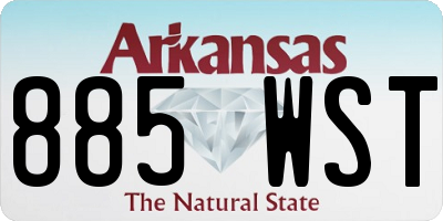 AR license plate 885WST