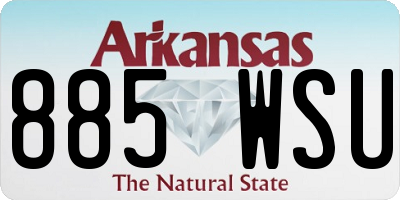 AR license plate 885WSU
