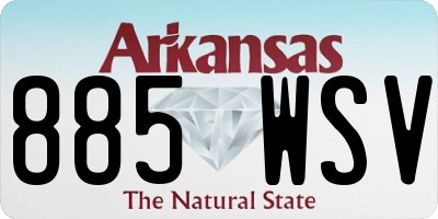 AR license plate 885WSV