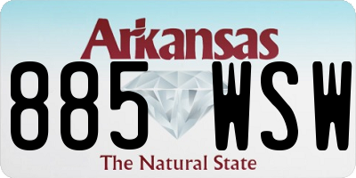AR license plate 885WSW