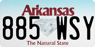 AR license plate 885WSY