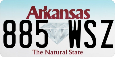 AR license plate 885WSZ