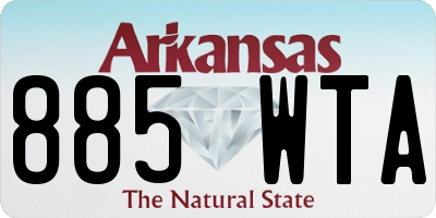 AR license plate 885WTA