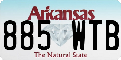 AR license plate 885WTB
