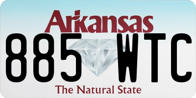 AR license plate 885WTC