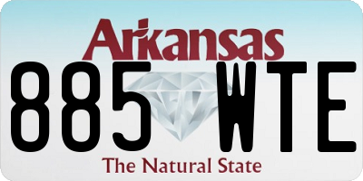 AR license plate 885WTE