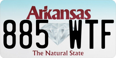 AR license plate 885WTF