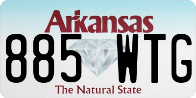 AR license plate 885WTG