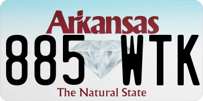 AR license plate 885WTK