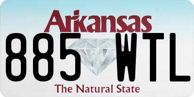 AR license plate 885WTL
