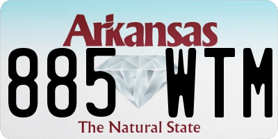 AR license plate 885WTM