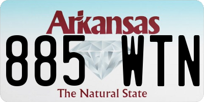 AR license plate 885WTN