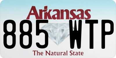 AR license plate 885WTP