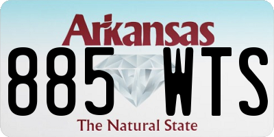 AR license plate 885WTS