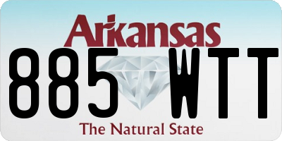 AR license plate 885WTT