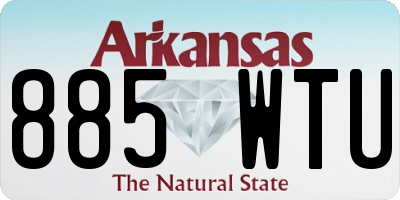 AR license plate 885WTU