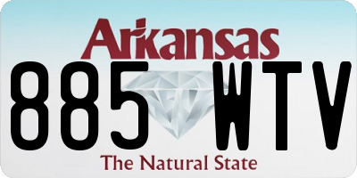 AR license plate 885WTV