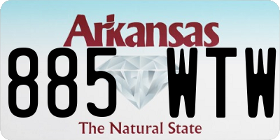 AR license plate 885WTW