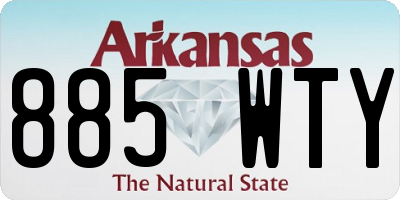 AR license plate 885WTY