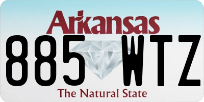 AR license plate 885WTZ