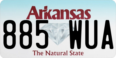 AR license plate 885WUA