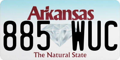 AR license plate 885WUC