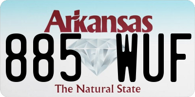 AR license plate 885WUF