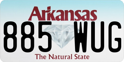 AR license plate 885WUG